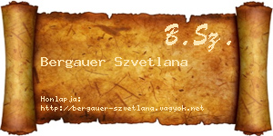 Bergauer Szvetlana névjegykártya